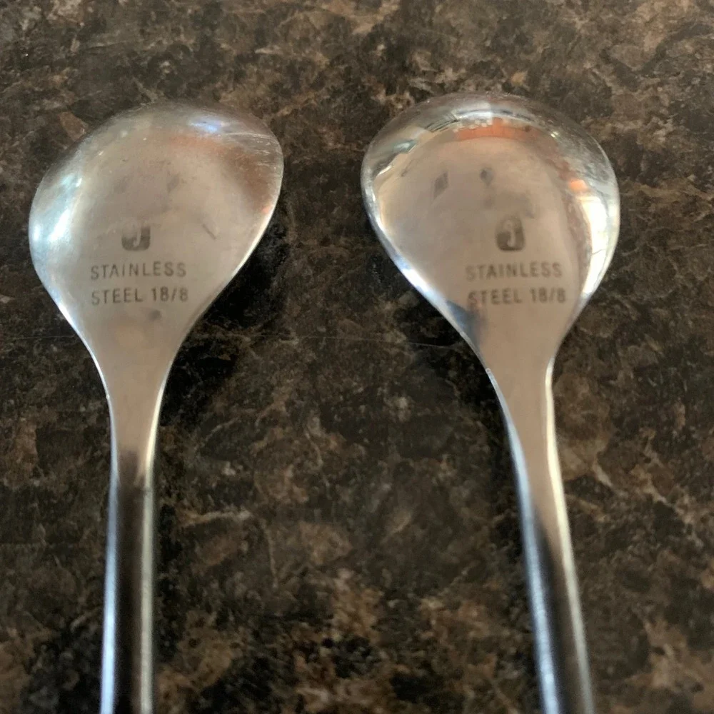 Set of 2 18/8 Stainless Steel 5